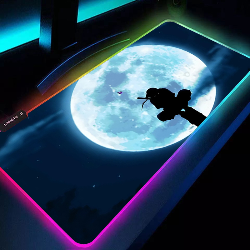 Esports Gaming Mouse Pad - แผ่นรองเมาส์ RGB ขนาดใหญ่ 90x40 ซม. นารูโตะ