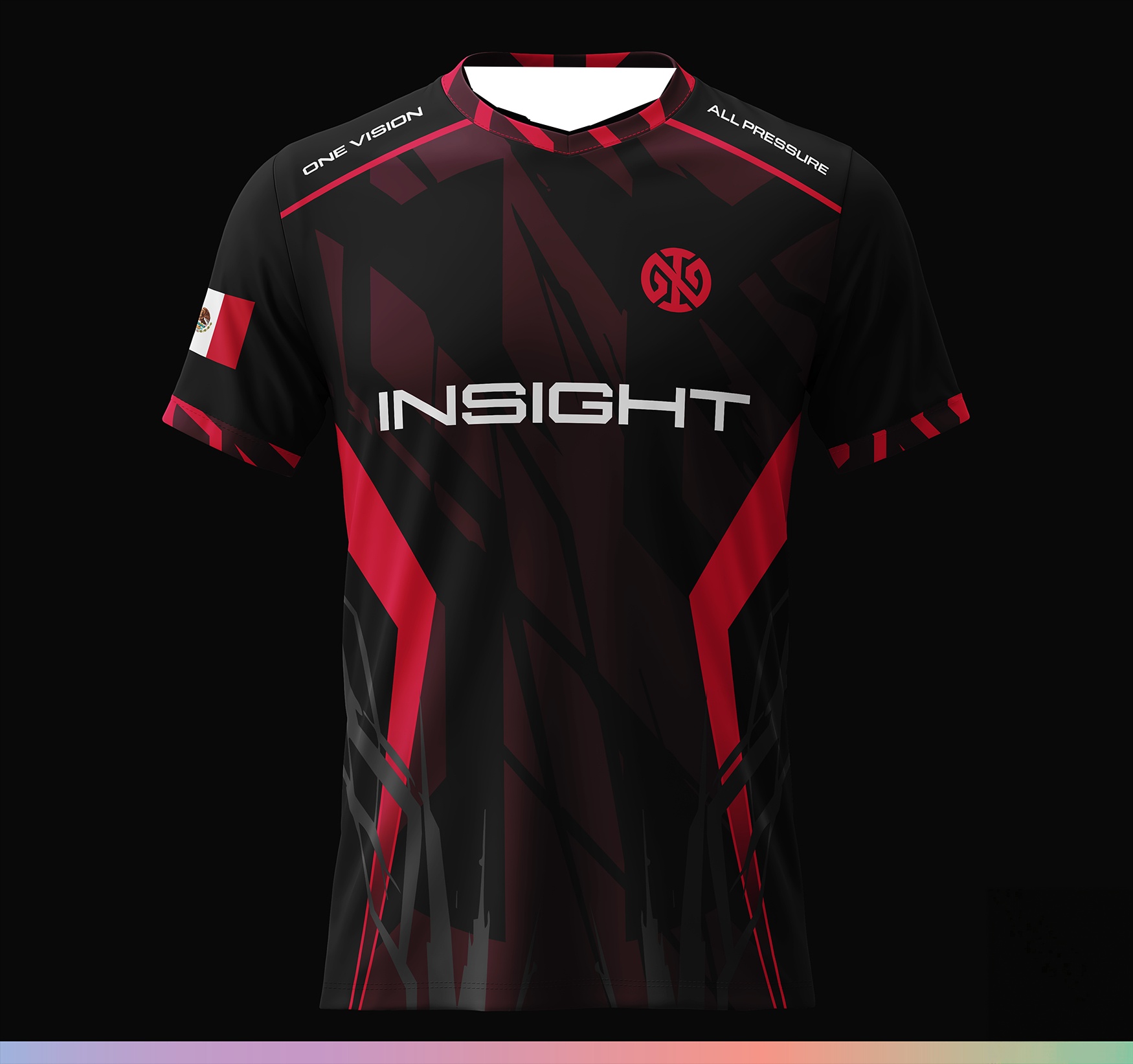 Esports Gaming Team - เสื้อแข่งอีสปอร์ต INSIGHT รุ่นใหม่ 2026 พิมพ์ลายธงชาติเม็กซิโกแบบ 3D