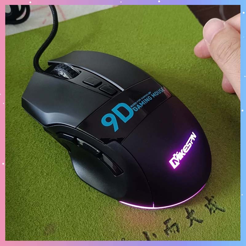 Esports Gaming - X10 เมาส์มาโครสำหรับเล่นเกมแบบมีสาย 9 ปุ่ม 12000DPI 1000HZ