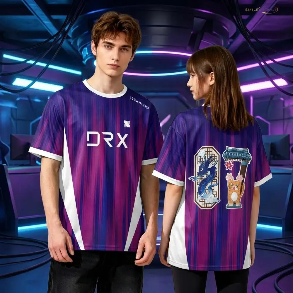 Esports Gaming Team - DRX 2026 เสื้อยืดทีมอีสปอร์ตใหม่ เสื้อยืดที่ต้องมีสำหรับแฟนเกม ผู้ชายและผู้หญิง เสื้อกีฬาระบายอากาศ