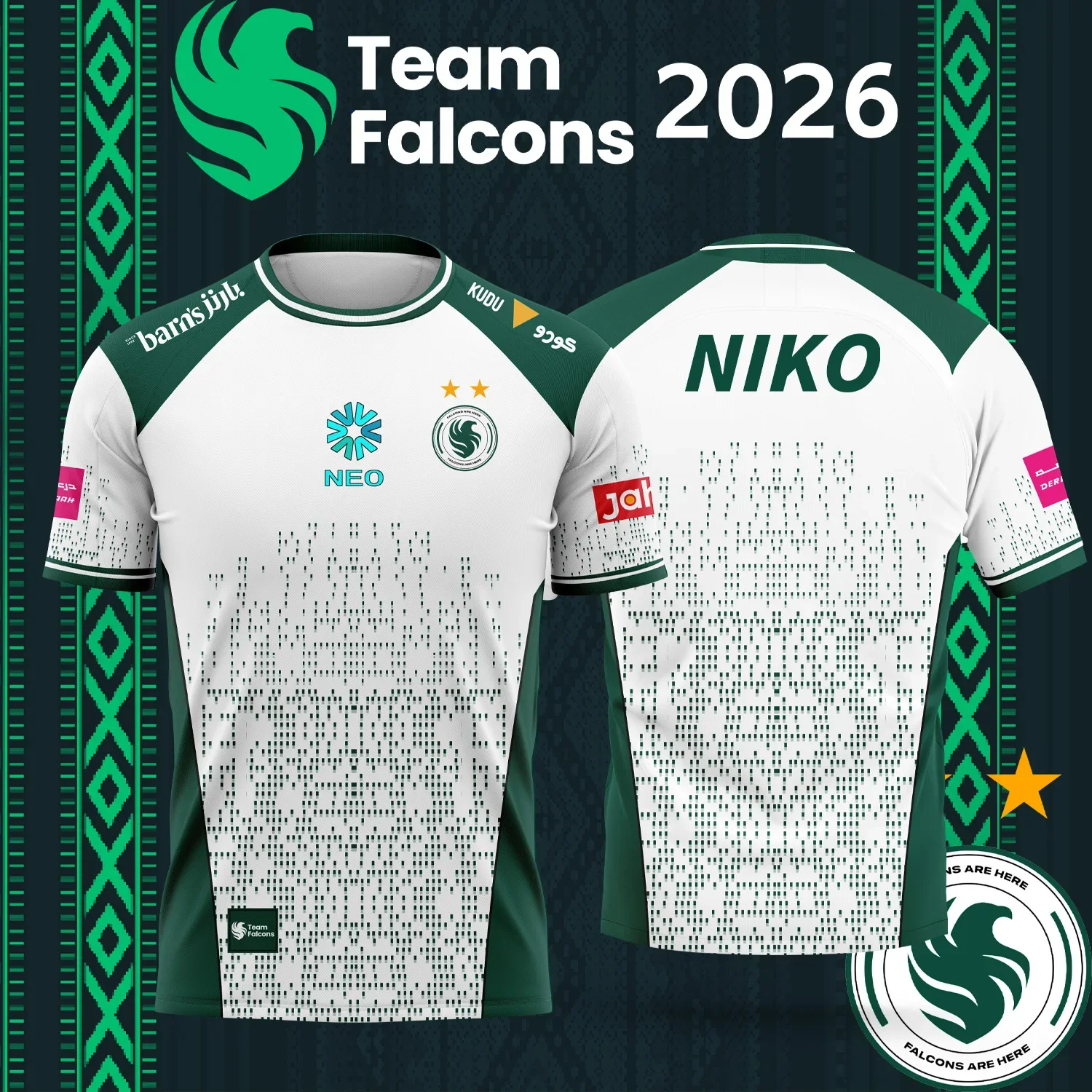 Esports Gaming Team - 2026 ทีมใหม่ ฟอลคอนส์เสื้อทีมอีสปอร์ตสำหรับผู้ชายและผู้หญิงแขนสั้นลำลองสำหรับฤดูร้อนสำหรับผู้ที่ชื่นชอบการเล่นเกม