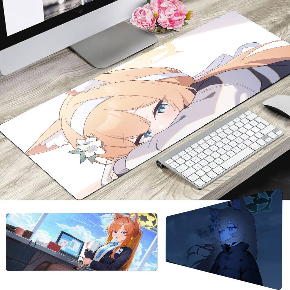 Esports Gaming Laptop - ไอโอกิ มาริ อนิเมะ บี-บลู อาร์ไคฟ์แผ่นรองเมาส์กันลื่นเหมาะสำหรับคอมพิวเตอร์สำนักงานแล็ปท็อปเกมอีสปอร์ตแผ่นรองโต๊ะ XXL