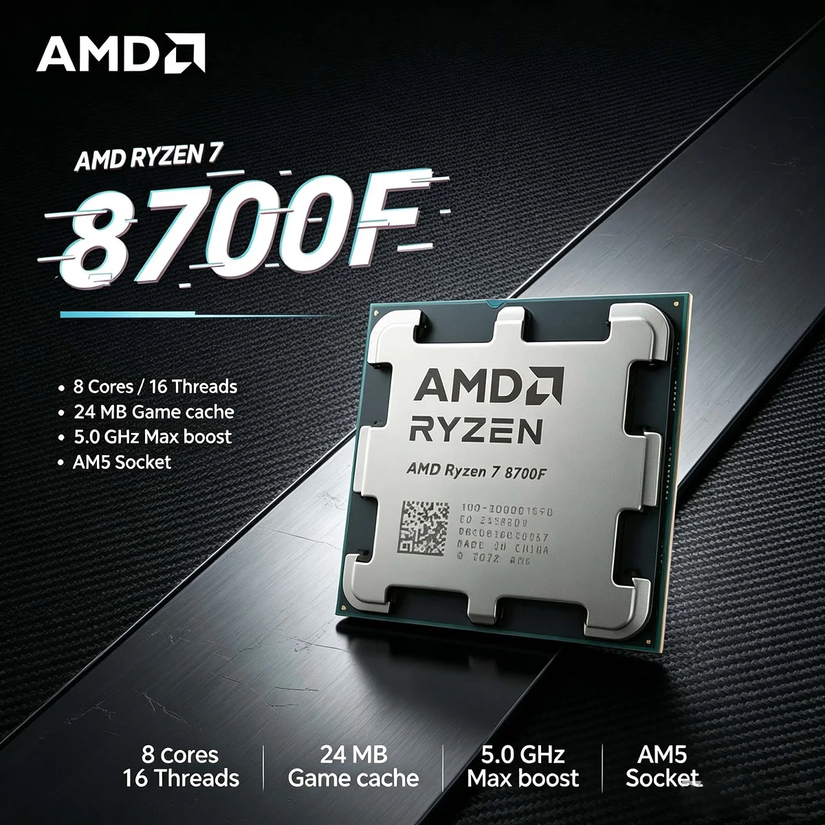 AMD R7 8700F Ryzen 7 8700F CPU - Amd Cpu Ryzen 7 บทวิจารณ์และราคา