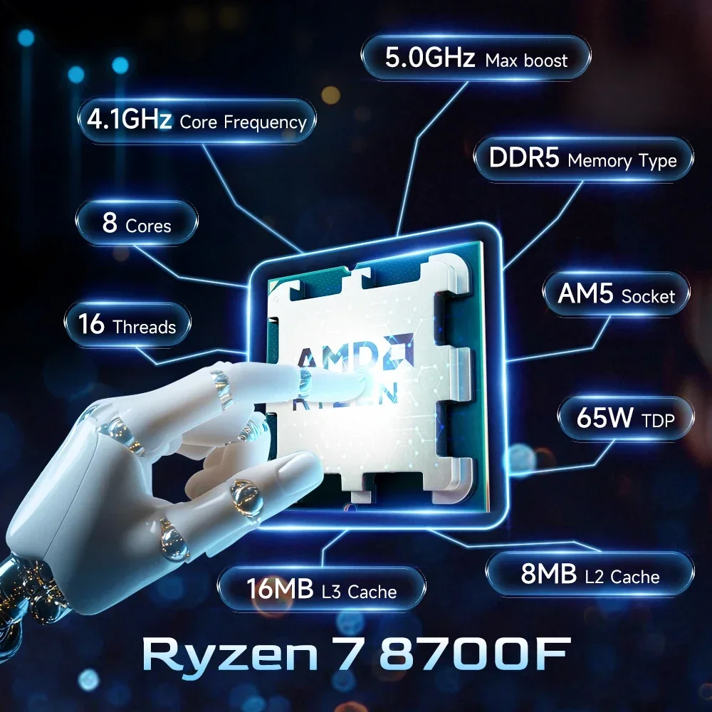 AMD Ryzen 7 8700F R7 8700F CPU - Amd Cpu Ryzen 7 บทวิจารณ์และราคา