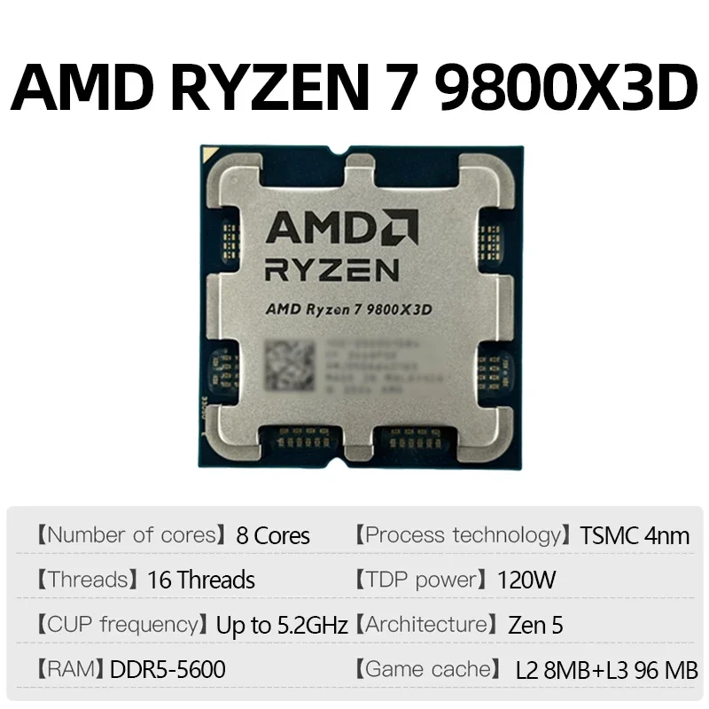 AMD Ryzen 7 9800X3D R7 9800X3D - Amd Cpu Ryzen 7 บทวิจารณ์และราคา